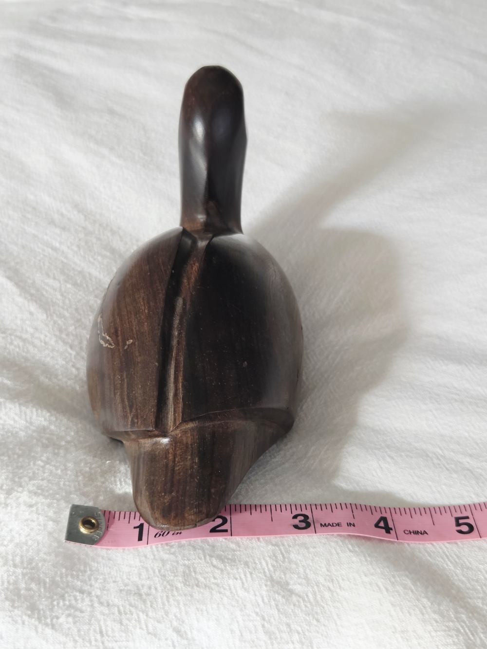 Handcrafted Solid Ironwood Duck Sculpture - Picture 7 of 8